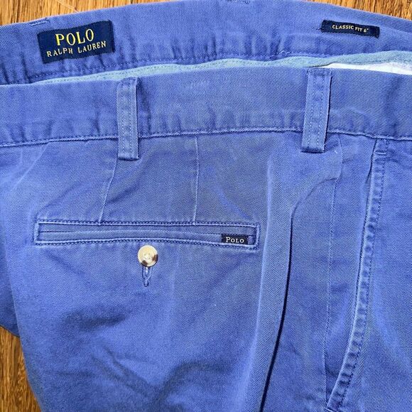 Polo Ralph Lauren Other - Polo Ralph Lauren Shorts Blue Size 40 Classic Fit 6" 100% Cotton‎